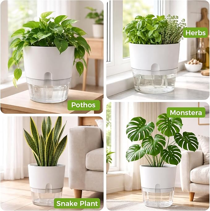 Planterhoma 5 Pack Self Watering Pots - Image 9