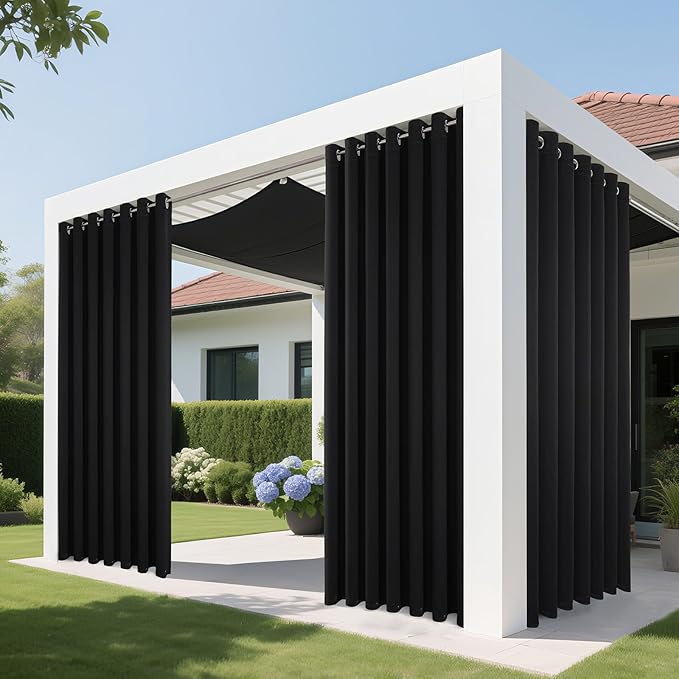 Joydeco Blackout Patio Sliding Door Curtains 90 Inches Long, Grommet Privacy - Image 4