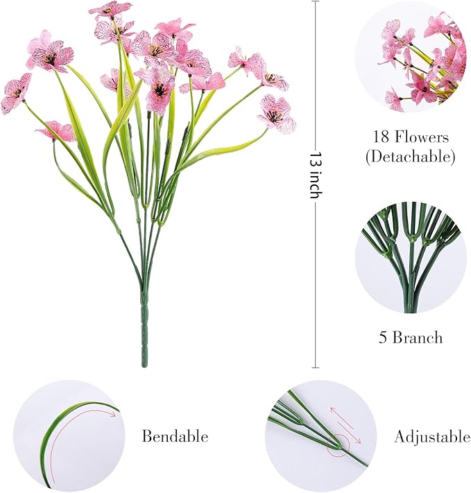 AGIRL 24 Bundles Artificial Flowers - Image 2
