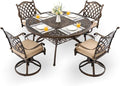 5-Piece Cast Aluminum Patio Furniture, Patio Dining Set by Unknown