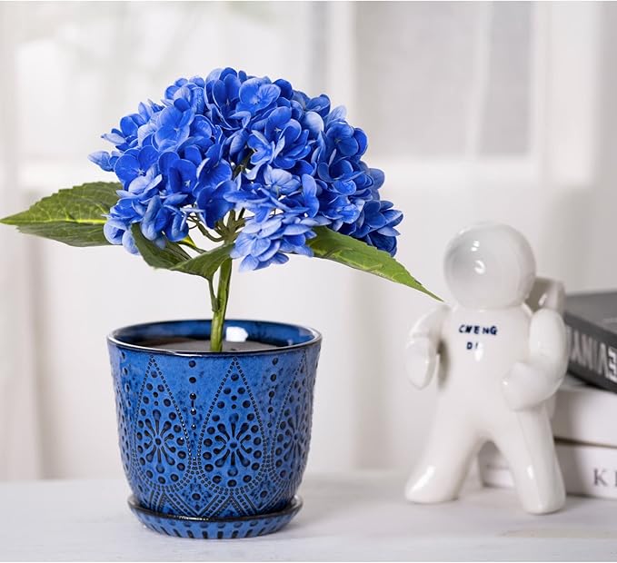 Gepege 6 Inch Beaded Ceramic Planter Set of 2 - Image 3
