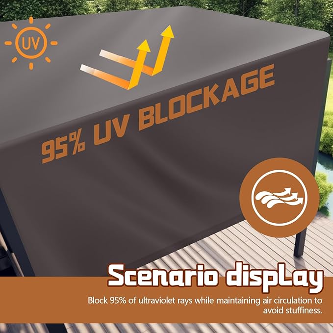Universal Pergola Replacement Canopy Outdoor Canopy Shade Cover Waterproof - Image 4
