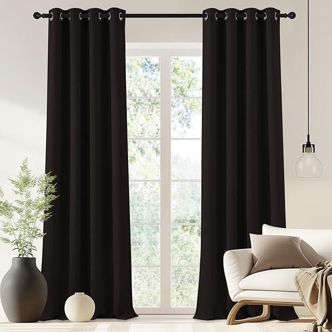 NICETOWN Blackout Drapery Curtain Panel 90 inches Long by NICETOWN