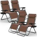 Nestl Zero Gravity Chairs Set of 4, Patio Lounge Chair Outdoor by Nestl