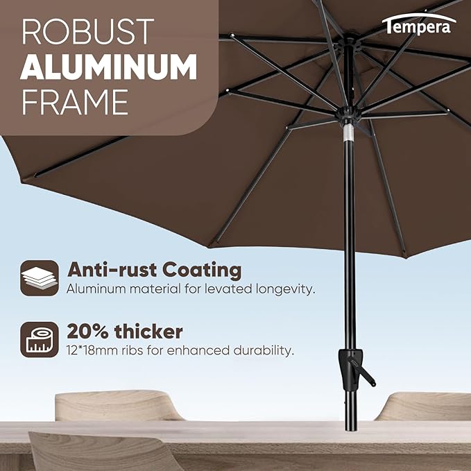 Tempera Patio Market Outdoor Table Umbrella - Image 5