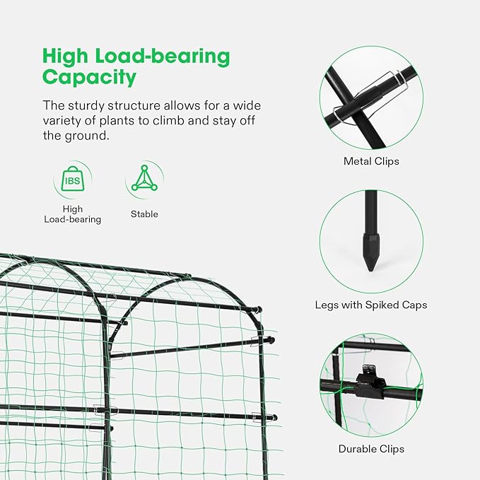 VIVOSUN 7Ft. Arch Trellis for Climbing Plants, Lightweight Metal Plant Support - Image 4