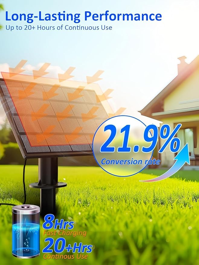 luckystyle 30FT Solar String Lights Outdoor Waterproof 2200K - Image 4