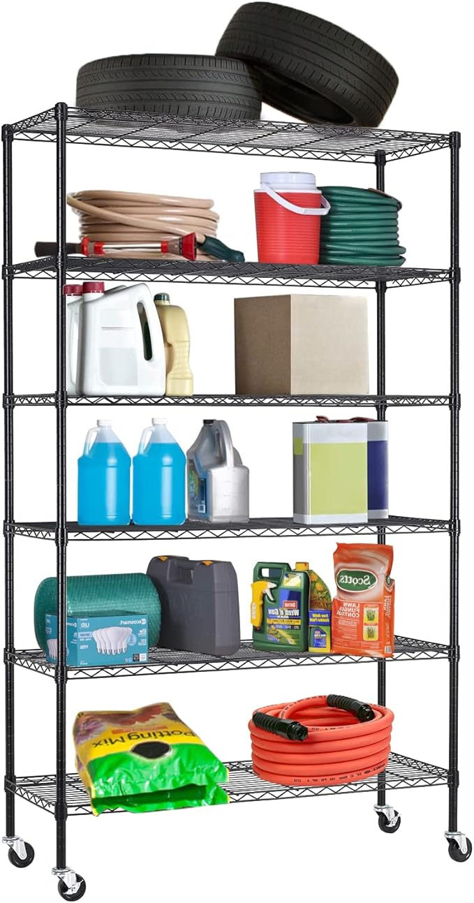 BestOffice | 6-Tier Wire Storage Shelves by BestOffice