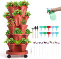 GameXcel Vertical Planter, 5 Tier Stackable Strawberry Planter by GameXcel