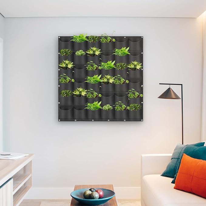 Hanging Planting Grow Bags, 36 Pockets Hanging Vertical Wall Planter Wall - Image 7