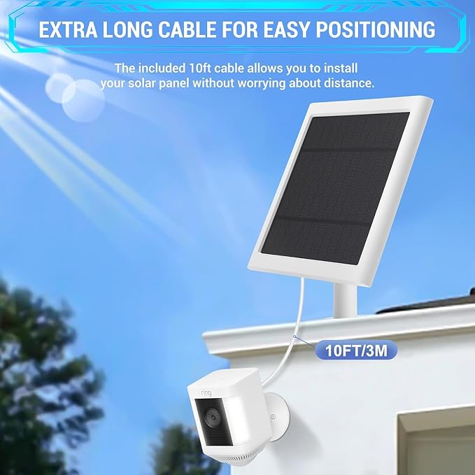 Solar Panel Outdoor for Ring Cameras Spotlight Cam Plus/Pro Stick Up Cam/Pro - Image 3