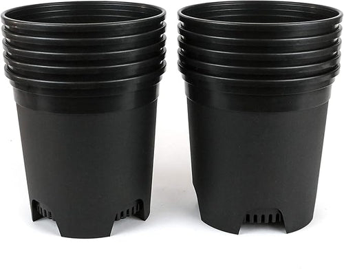1.5 Gallon Black Nursery Pot Plastic Planters - Image 2