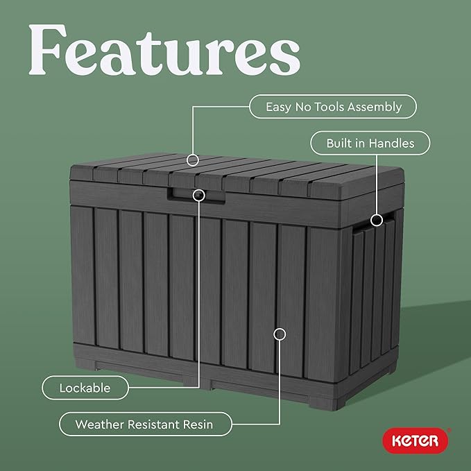 Keter Kentwood 50 Gallon Resin Deck Box - Image 3
