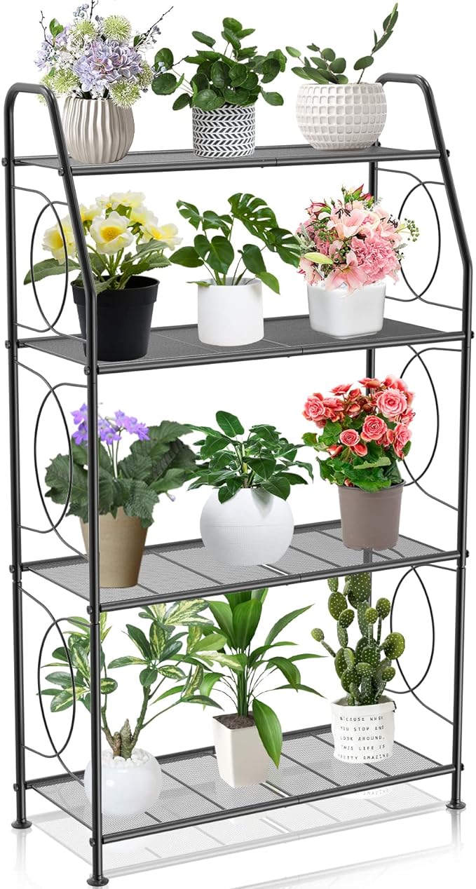 Plant Stand, 4 Tier Plant Shelf by VyGrow