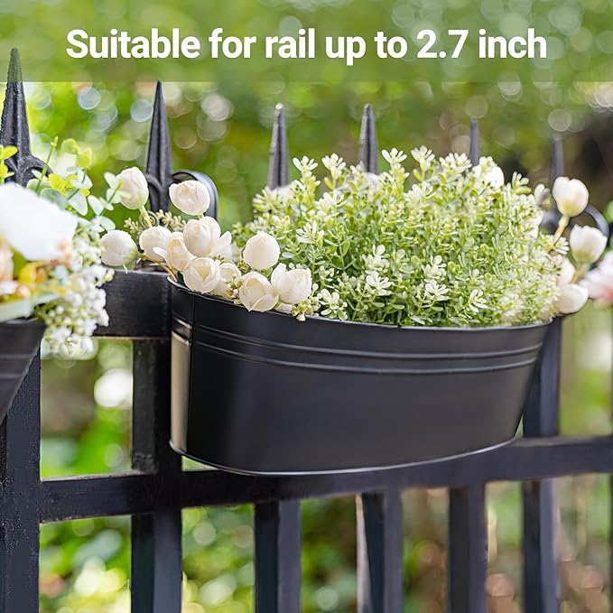 Dahey 4 Pcs Metal Hanging Flower Pots - Image 4
