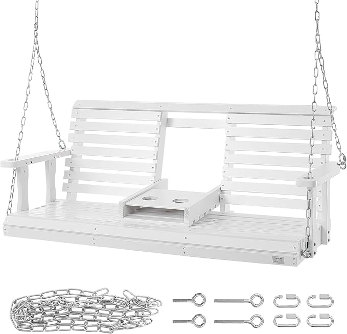 VEVOR Wooden Porch Swing 5 ft, Patio Bench Swing - Image 9