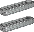 8x2x1ft Galvanized Oval Raised Garden Bed, Outdoor Planter Box Metal Patio Kit by Foxlang