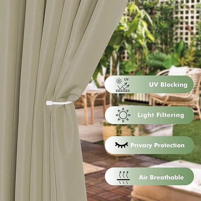 HolidayIdeas Waterproof Outdoor Curtains - Image 3