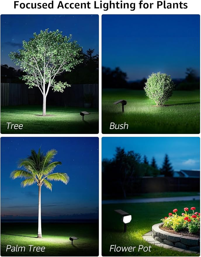 Lepro Solar Decorative Spot Lights 4 Pack, Cool White Modern Accent Lights - Image 3
