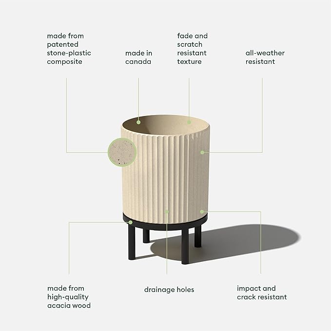 Veradek Demi Series Round Planter w/Stand - Image 2