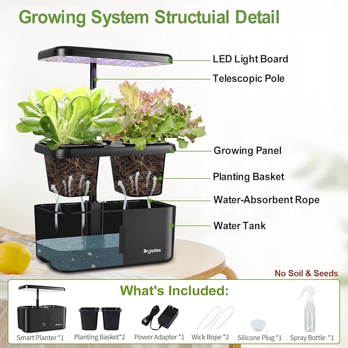 Indoor Garden System 19 Watt LED Growing Light Upgrade 2 Self-Watering - Image 5