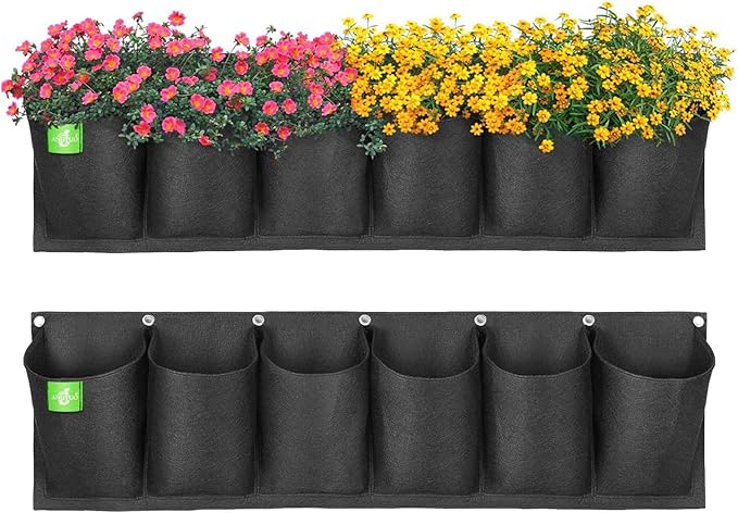 ANGTUO 6 Pockets Hanging Planters by ANGTUO