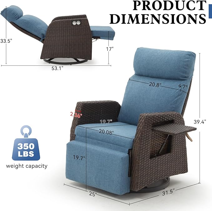 Adjustable Outdoor Recliner Chair - Image 2