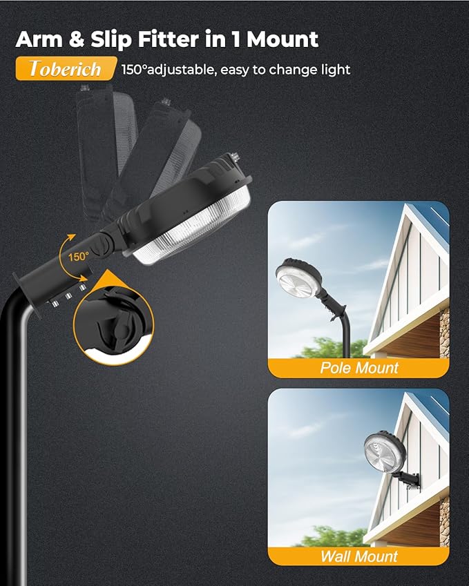 LED Barn Light, 150W 20000LM Yard Area Lights Dusk to Dawn Outdoor Lighting - Image 5