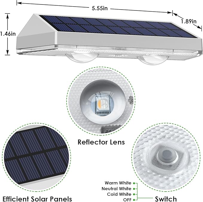 8 Pack Solar Fence Lights Outdoor - Image 5
