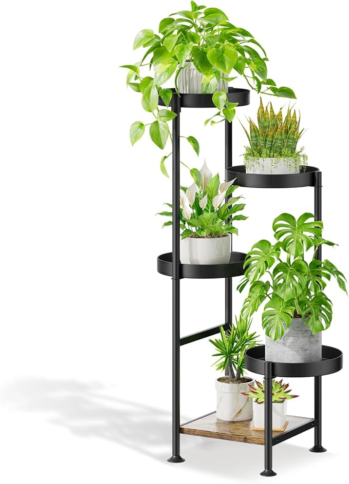 Plant Stand Indoor Outdoor, 5 Tier Metal Flower Pot Shelf Holder Clearance by Oppro