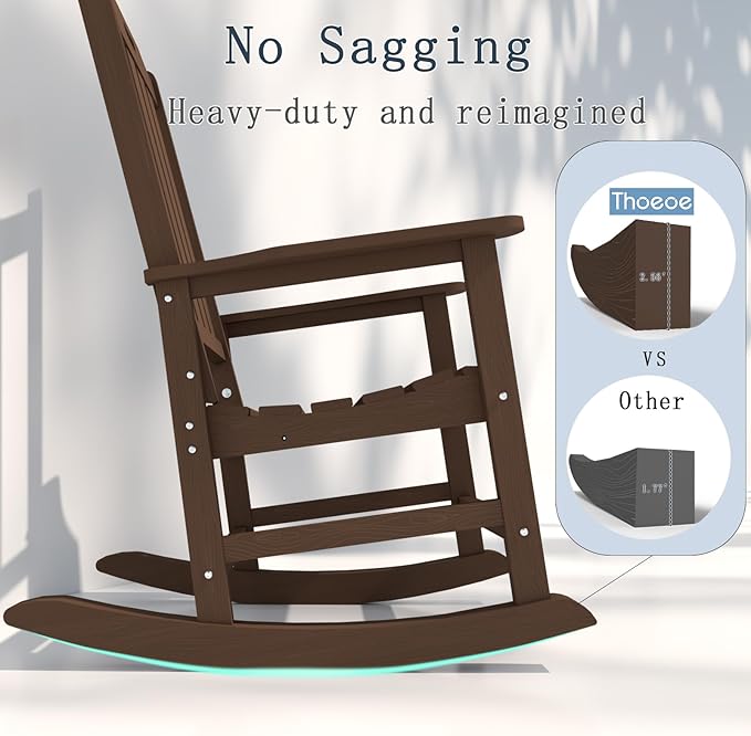 Oversized Rocking Chair Set of 2, Outdoor Rocking Chair - Image 8