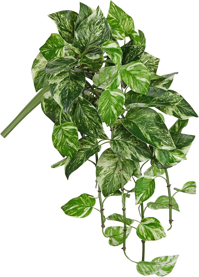 Hollyone Artificial Pothos Hanging Plants 25" Fake Ivy Vine Faux Ivy Pothos by Hollyone