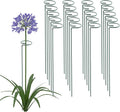 20 Pack 16 Inch Plant Support Stakes, Metal Single stemmed Flower Support by ThealynGardens