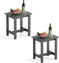 LUE BONA Outdoor Side Table Set of 2, HDPS Small Outdoor Table, Adirondack Side by LUEBONA