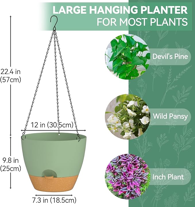 ZMTECH 12 Inch Hanging Planters - Image 8