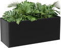 Metal Large Planter Box 15" W x 38" L x 16.25" H, Heavy Duty Tall Rectangle by Baotree