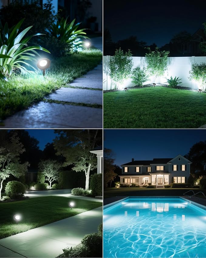 CORESLUX Solar Spot Lights Outdoor Waterproof IP68, 3-in-1 LED Cool Light Solar - Image 2