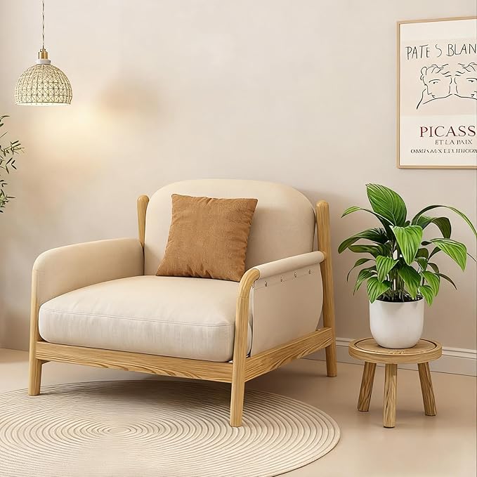 3 Pack Plant Stand Indoor Outdoor Mid-Century Modern Plant Stool Wooden Plant - Image 7