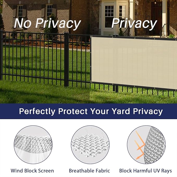 Windscreen4less Privacy Fence Screen Heavy Duty Windscreen Fencing Mesh Fabric - Image 3