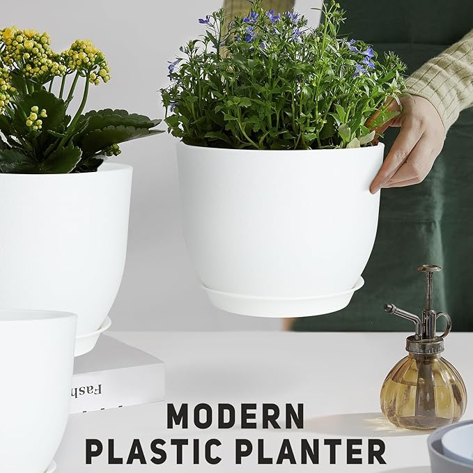 Plant Pots 10/9/8/7.5/7 inch Flower Pots - Image 6