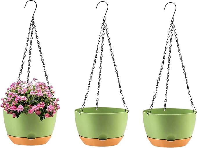 10 inch Hanging Planters for Indoor Outdoor Plants by KPUVX