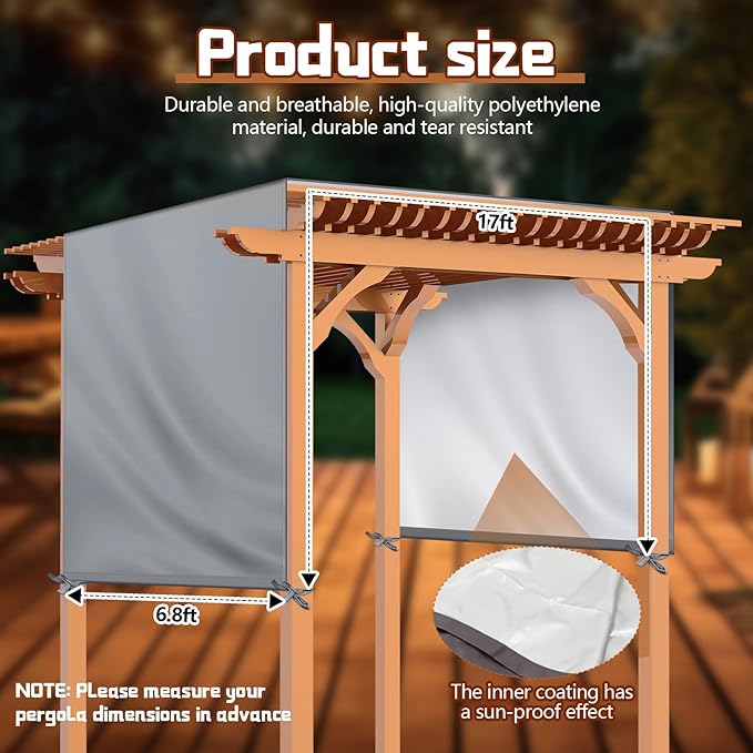 Universal Pergola Replacement Canopy Outdoor Canopy Shade Cover Waterproof - Image 2