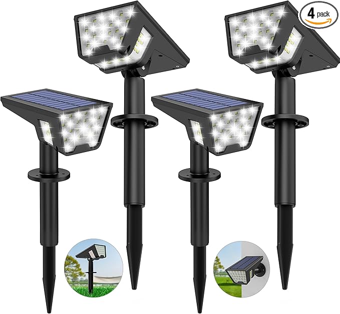Solar Spot Lights Outdoor Waterproof IP67, Solar Powered Lights Outdoor by Latband