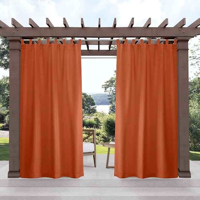 Exclusive Home Cabana Solid Indoor/Outdoor Light Filtering Hook-and-Loop Tab by Exclusive+Home