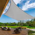 KANAGAWA Sun Shade Sail Curved 20'X26' Grey Rectangle Outdoor Shade Cover UV by KANAGAWA