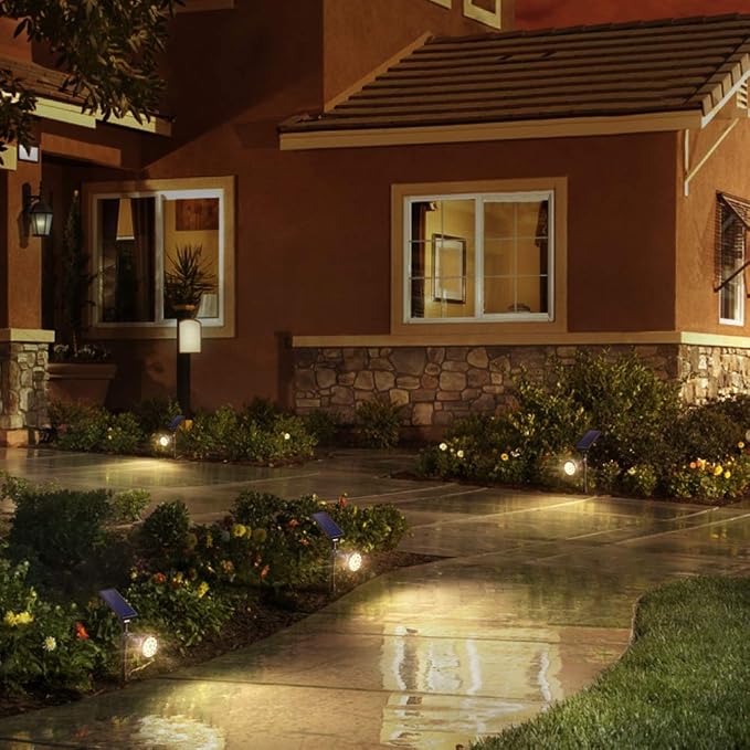 Solar Spotlights, 18 LED Solar Lights Outdoor Waterproof, 2 Mode Soft Warm - Image 7