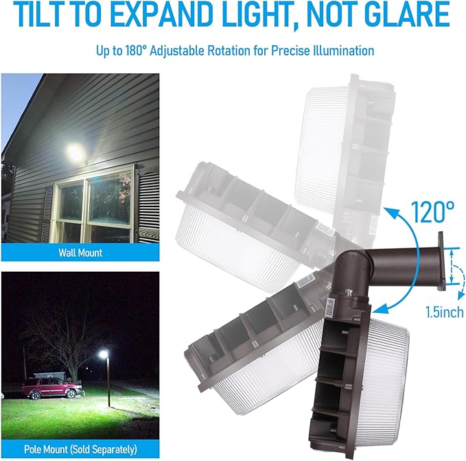 TORCHSTAR 3CCT LED Barn Light, Dusk to Dawn Area Lights - Image 3