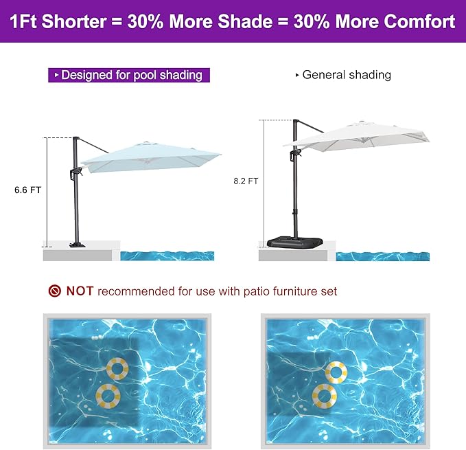 PURPLE LEAF 8' X 8' Patio Umbrella - Image 2