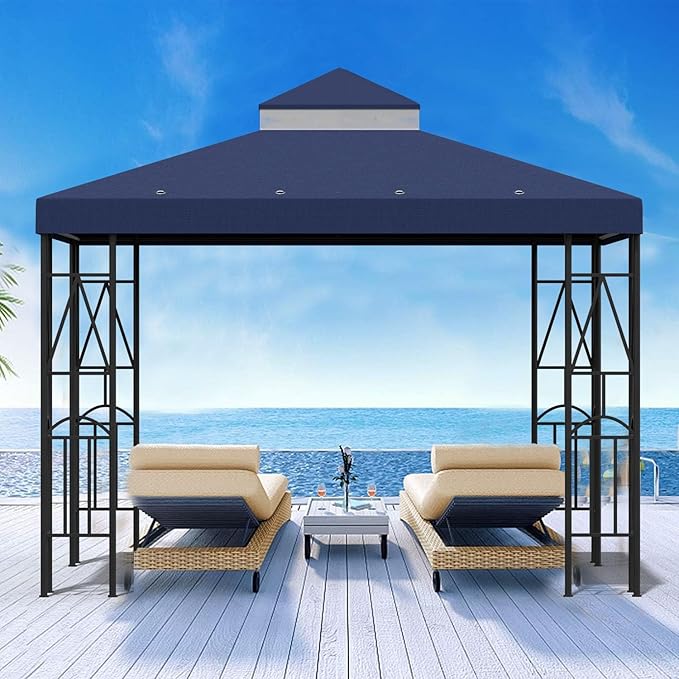 10x10 Canopy Replacement Top Double Tiered Gazebo Cover - Image 4