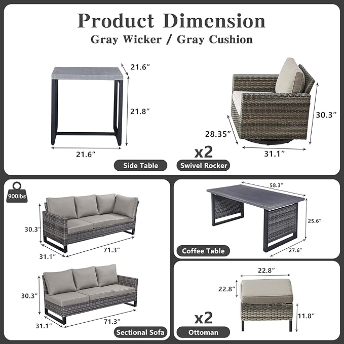 Belord Patio Sectional Furniture Set - Image 3